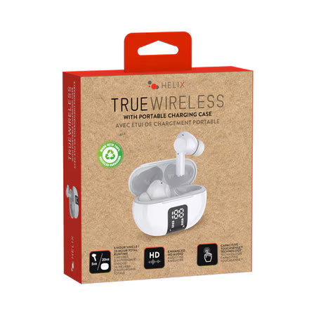 Premium True Wireless Earbuds White (Made with Recycled Packaging)