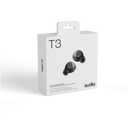 T3 Wireless Earbuds with Active Noise Cancelling - Black