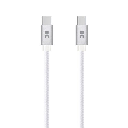 Braided Charge/Sync USB-C to USB-C Cable 4ft White 60W