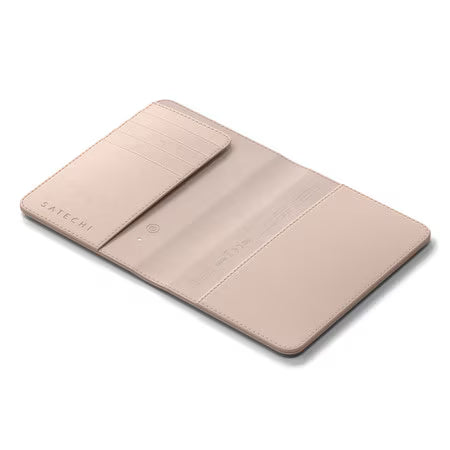 Vegan-Leather Passport Cover with Find My Desert Rose