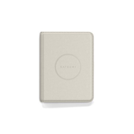 Vegan-Leather Passport Cover with Find My Sand