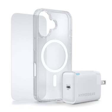 iPhone 17 HyperGear Bundle - 30W Hub, Glass, Case w/ Magsafe