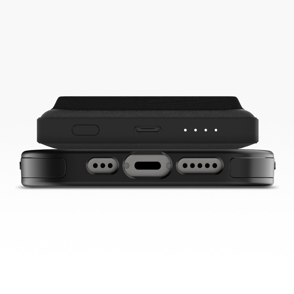 Mophie Snap+ Juice Pack Mini Wallet Case & 5000 mAh Power Bank - Black
